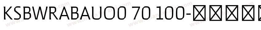 KSBWRABAUO0 70 100字体转换